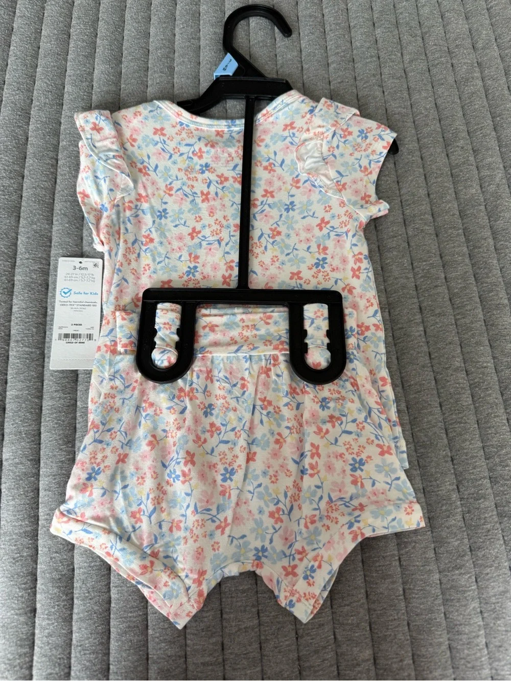 Carter's Floral Short Sleeve Baby Pajama Set